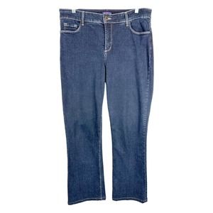 NYDJ Not Your‎ Daughters Jeans Size 12 Boot Cut Dark Blue Stretch Cotton 1455